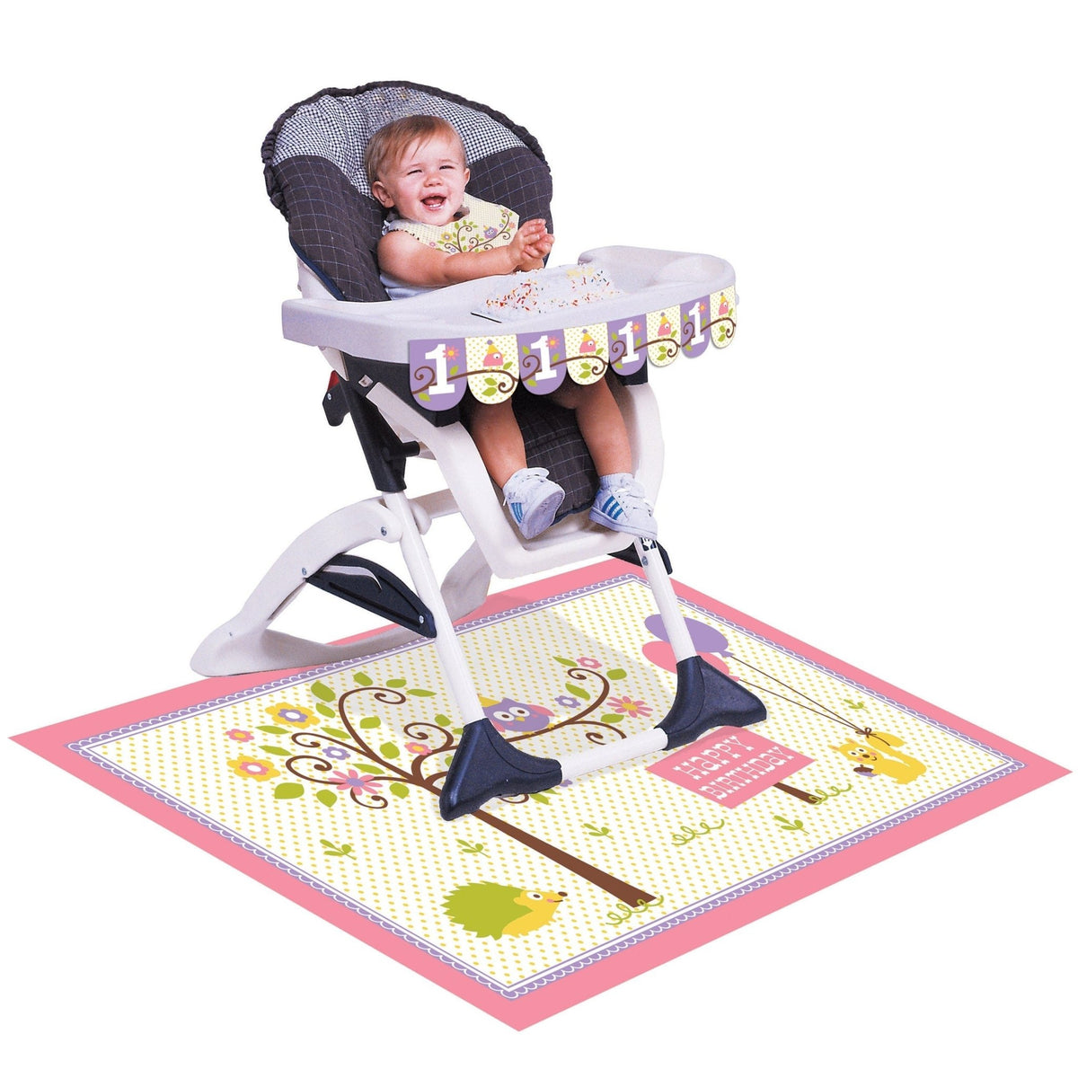 Woodland Party Girl&#39;s High Chair Kit - Stesha Party