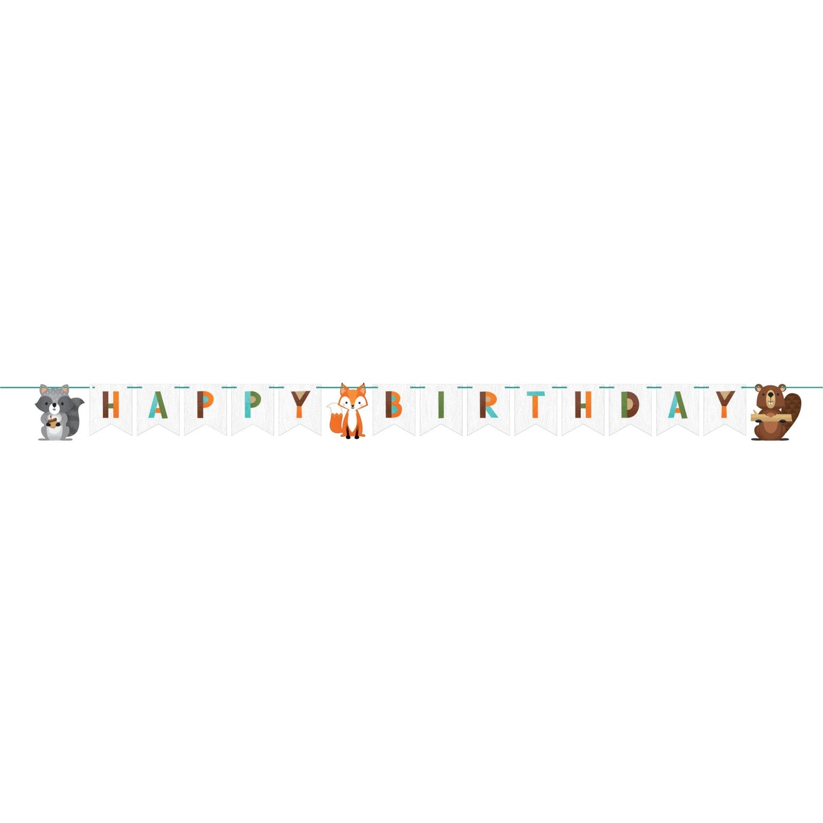 Woodland Party "Happy Birthday" Banner - Stesha Party