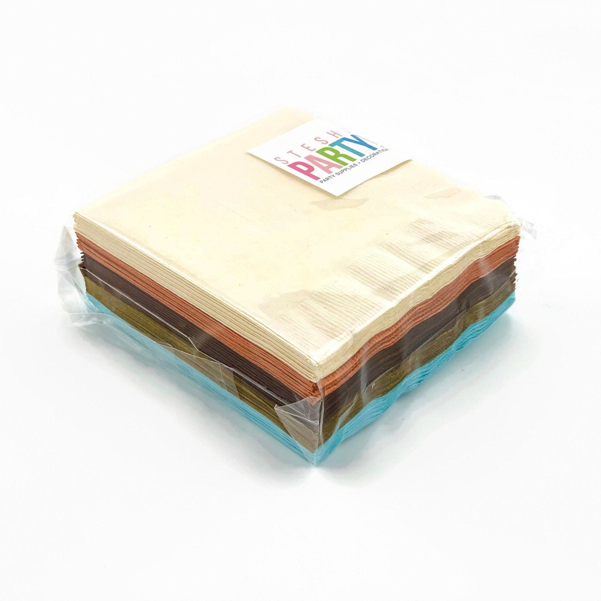 Woodland Party Multicolor Beverage Napkins - Stesha Party