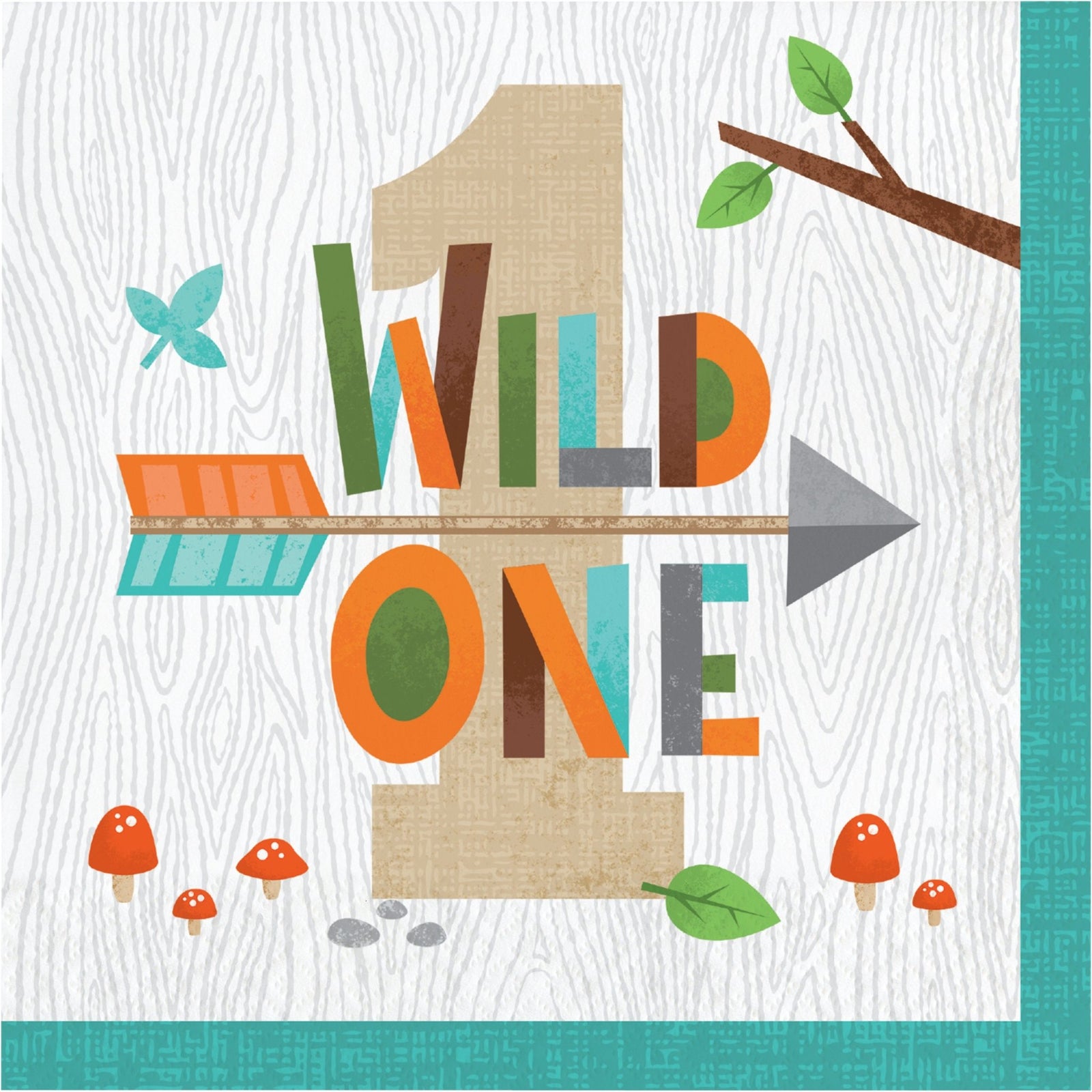 Woodland "Wild One" Napkins - Stesha Party